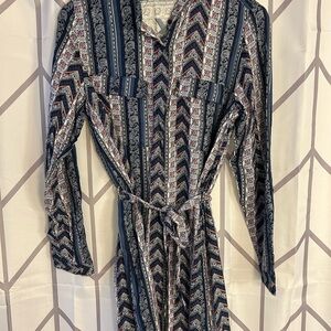 Divided Multicolor Paisley Dress